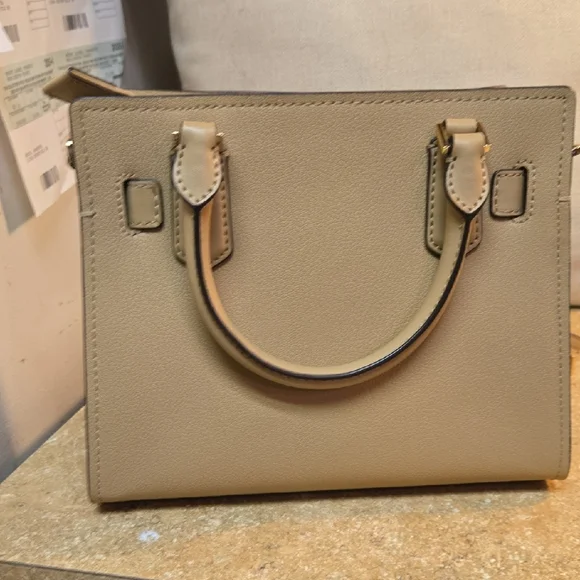 Michael Kors Animal Print Satchel in Tan and Cream - Picture 3 of 4